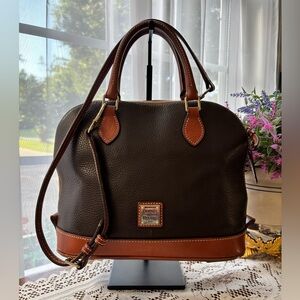 Dooney & Bourke Pebble Leather Satchel 
Brown